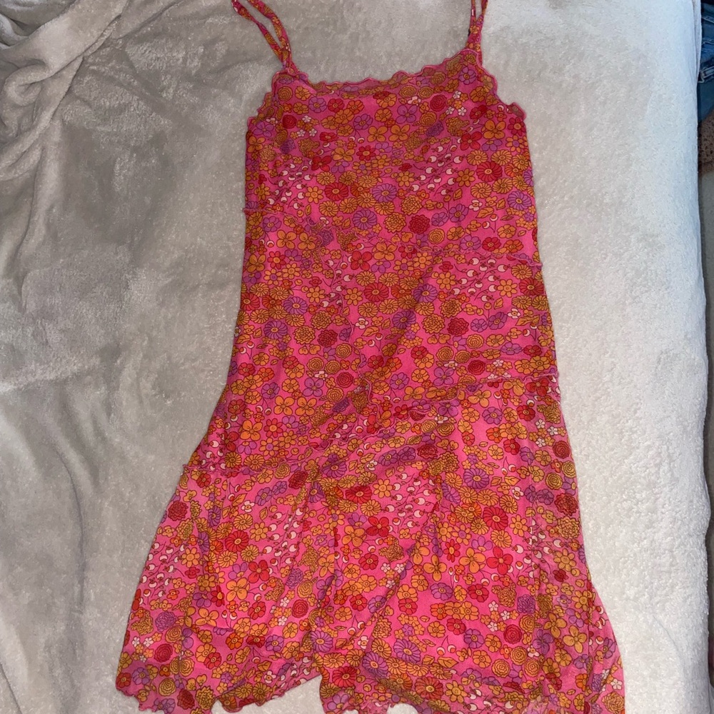 Wild Fable Pink and Orange Floral Dress